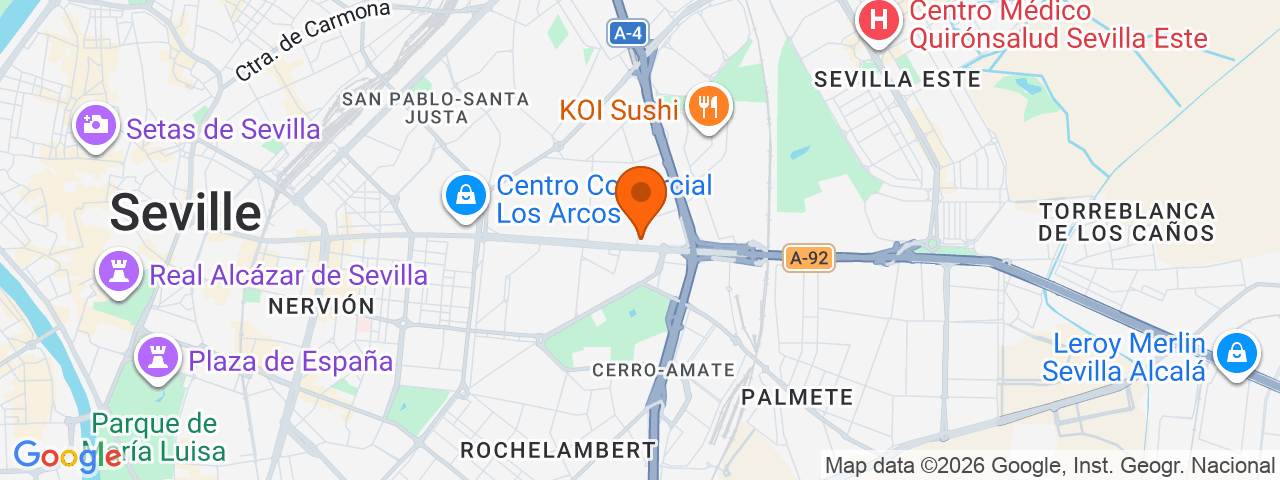 Map preview for Seville - Calle del Motor