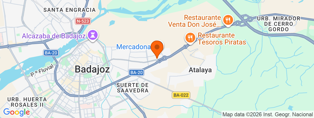 Map preview for Badajoz - San Roque