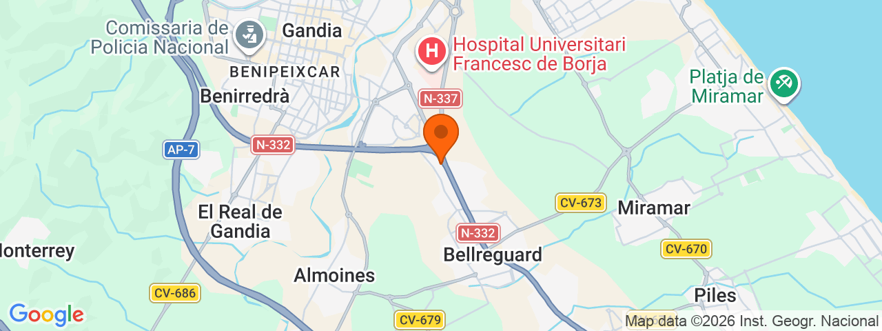 Map preview for Gandía