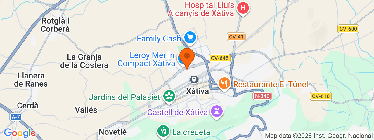 Map preview for Xàtiva