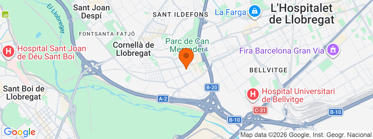 Map preview for Cornellà de Llobregat