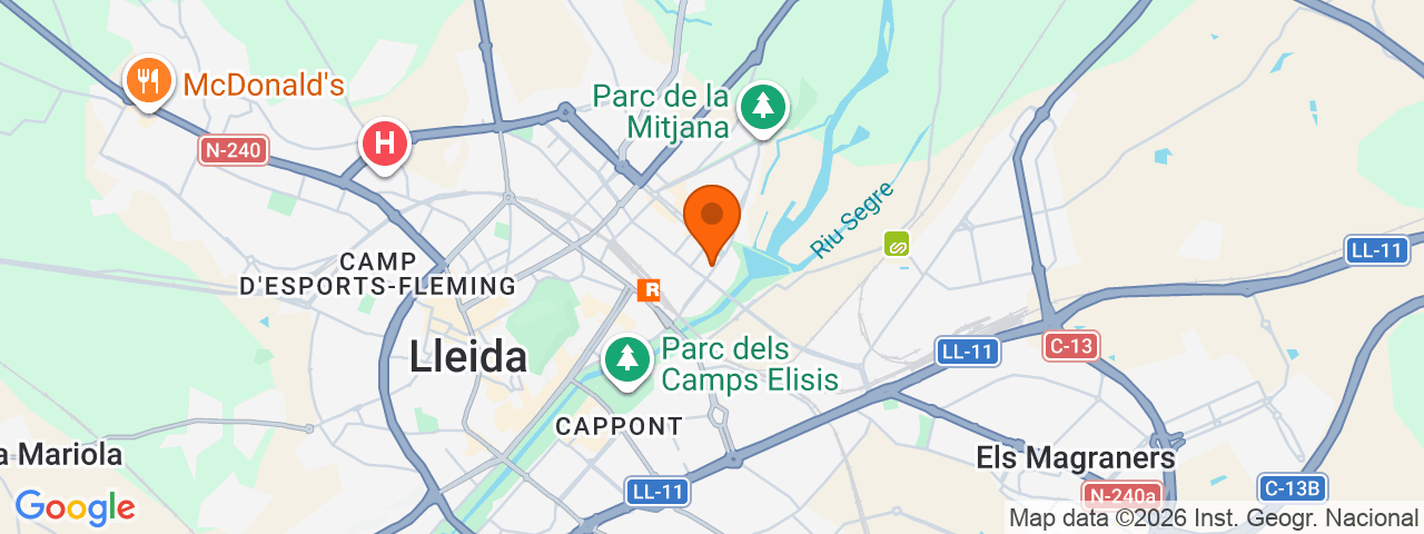 Map preview for Lleida - Pardinyes