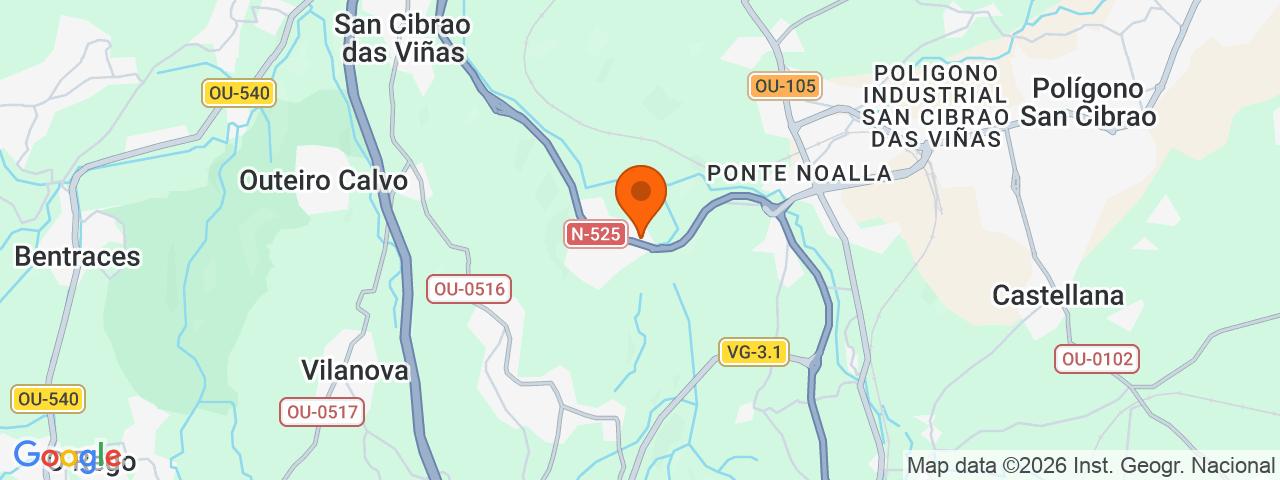 Map preview for Ourense - San Cibrao