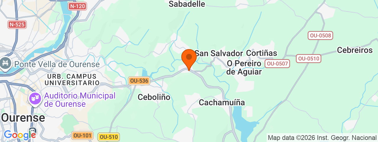Map preview for Ourense - Pereiro de Aguiar