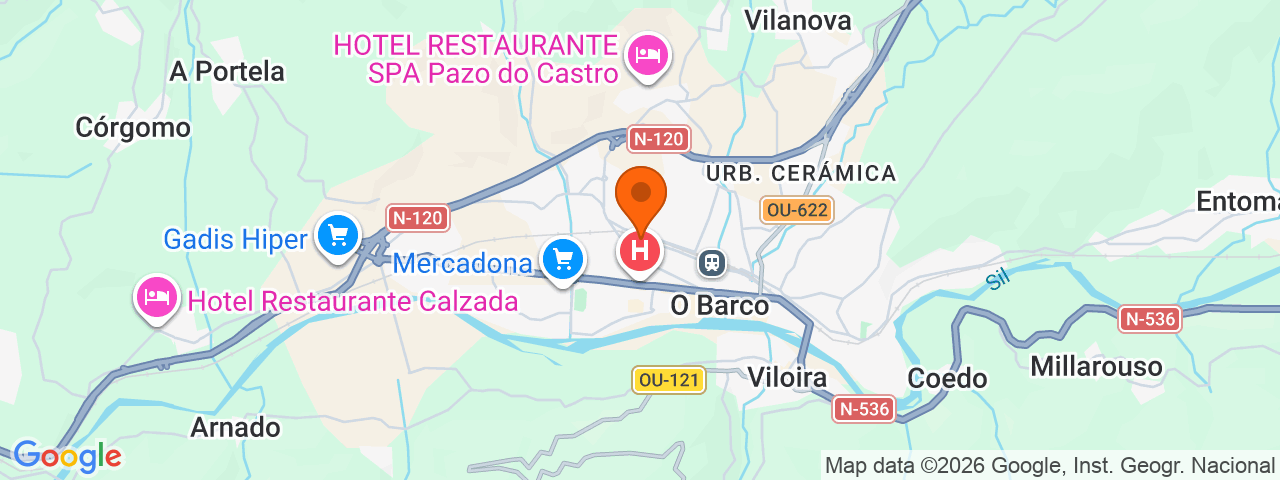Map preview for Ourense - Barco de Valdeorras